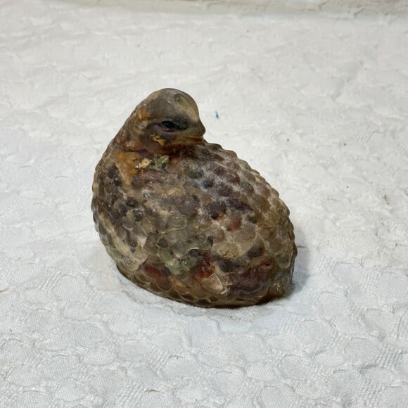 Vintage 4” Tall Quail Figurine Paperweight Bookend Heavy Rock Filled Detail - Picture 2 of 6
